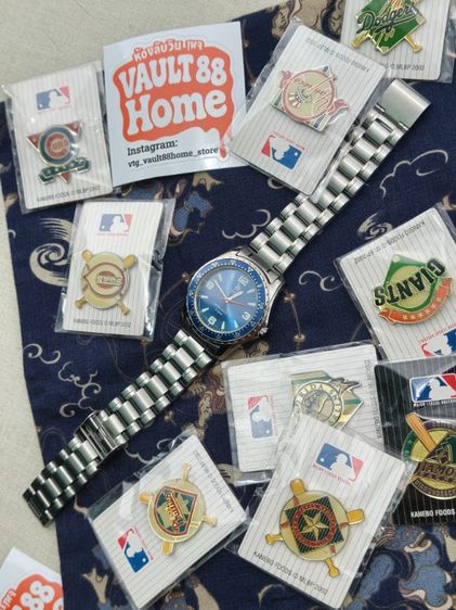 ⌚⚾Vintage 2006 MLB LA Dodgers Watch by Citizen CBM + 10pcs MLB Pins Set  นาฬิกาพร้อมเข็มกลัด 10 ชิ้น MLB แท้ รูปที่ 2