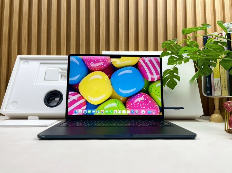 แมค โอเอส 16 กิกะไบต์ อื่นๆ ใช่ MacBook Air 13-inch M4 2025 Ram16GB SSD256GB Midnight สภาพสวย ติดฟิล์มรอบเครื่อง Apple Care 27 October 2026