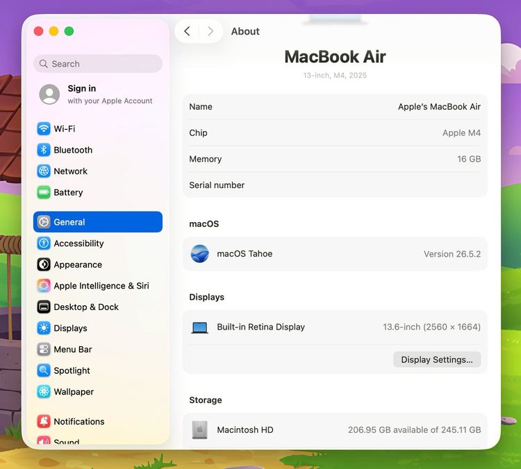 MacBook Air 13-inch M4 2025 Ram16GB SSD256GB Midnight  รูปที่ 12