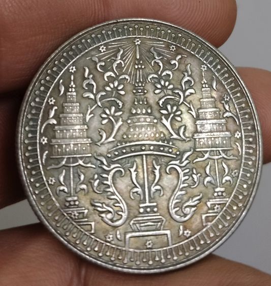75431-เหรียญเพื่อการสะสม ช้างธรรมจักร หลังตราพระลัญจกรเศวตฉัตร ขนาดเส้นผ่าศูนย์กลางประมาณ 3.8 ซม ไม่ทราบเนื้อ รูปที่ 7