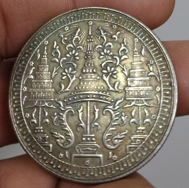 75431-เหรียญเพื่อการสะสม ช้างธรรมจักร หลังตราพระลัญจกรเศวตฉัตร ขนาดเส้นผ่าศูนย์กลางประมาณ 3.8 ซม ไม่ทราบเนื้อ รูปที่ 9