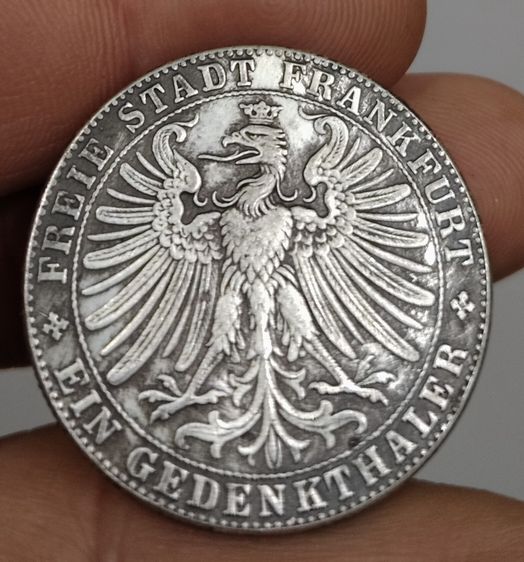 75461-เหรียญต่างประเทศเพื่อการสะสมประเทศเยอรมัน หลังอินทรีย์ ขนาดเส้นผ่าศูนย์กลางประมาณ 3.2 ซม ไม่ทราบเนื้อ รูปที่ 3