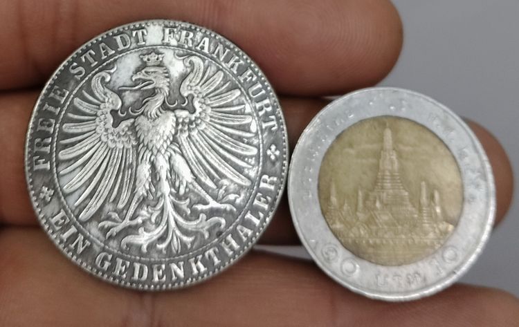 75461-เหรียญต่างประเทศเพื่อการสะสมประเทศเยอรมัน หลังอินทรีย์ ขนาดเส้นผ่าศูนย์กลางประมาณ 3.2 ซม ไม่ทราบเนื้อ รูปที่ 5