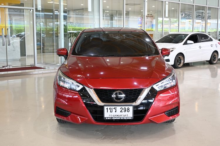 Nissan Almera 2020 1.0 V Sedan เบนซิน ไม่ติดแก๊ส เกียร์อัตโนมัติ แดง รูปที่ 2
