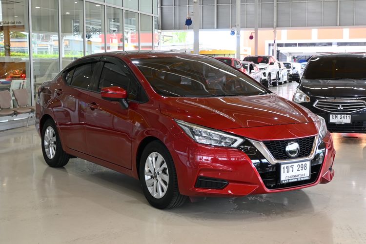 Nissan Almera 2020 1.0 V Sedan เบนซิน ไม่ติดแก๊ส เกียร์อัตโนมัติ แดง รูปที่ 3