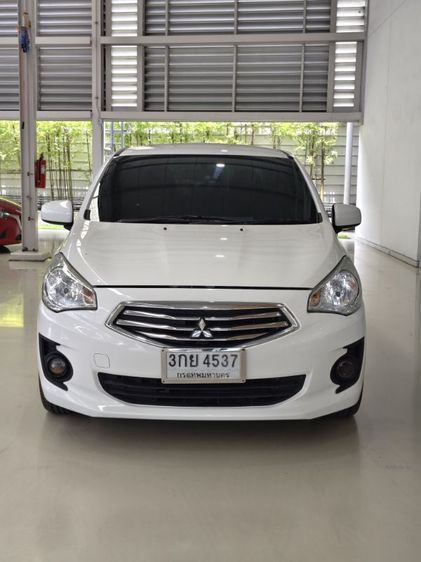 Mitsubishi Attrage 2014 1.2 GLX Sedan เบนซิน ไม่ติดแก๊ส เกียร์อัตโนมัติ ขาว รูปที่ 2