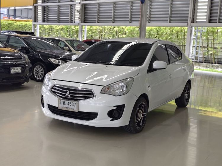 Mitsubishi Attrage 2014 1.2 GLX Sedan เบนซิน ไม่ติดแก๊ส เกียร์อัตโนมัติ ขาว รูปที่ 3