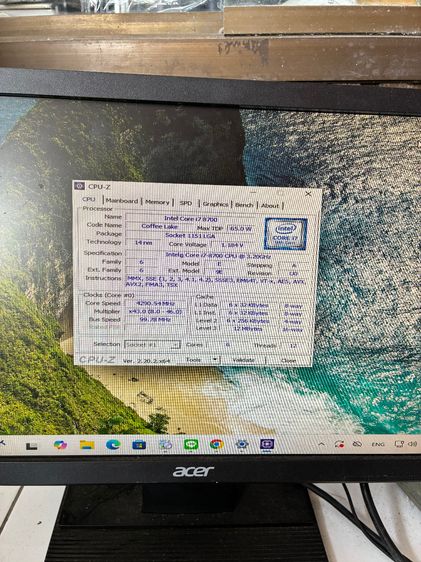 ซีพียู Intel Core I7 -8700 ความเร็ว 3.20GHz ซีพียูเจน 8  (6 คอร์ 12 เธรด) รูปที่ 6