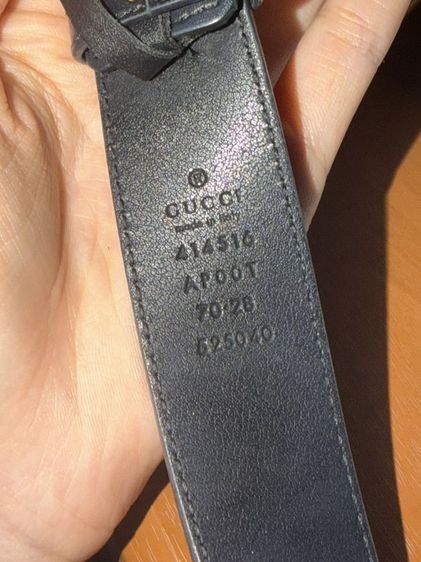 เข็มขัด Gucci มือสอง มีถุงผ้า ขนาดกว้าง 3cm.ยาว70cm.เอว25-29 เจาะเพิ่มได้อีก2นิ้ว มีพร้อมถุงผ้า รูปที่ 2
