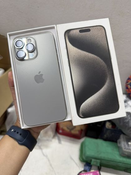 iPhone 15 pro max 256 gb natural titanium สวยครบกล่อง