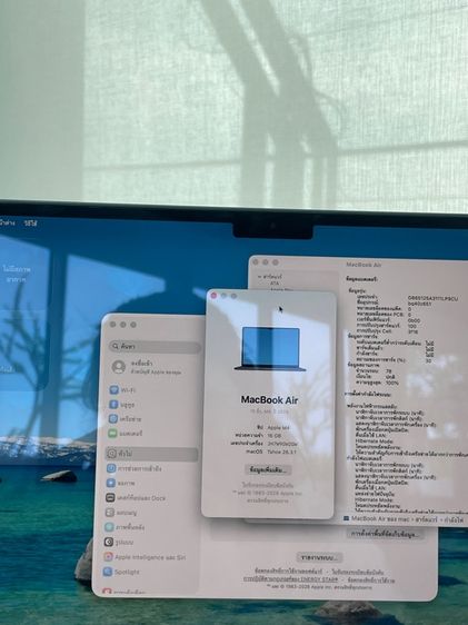 MacBook Air m4 15 นิ้ว ram 16 storage 256 GB ประกันถึงมิถุนายน 2570 รูปที่ 7