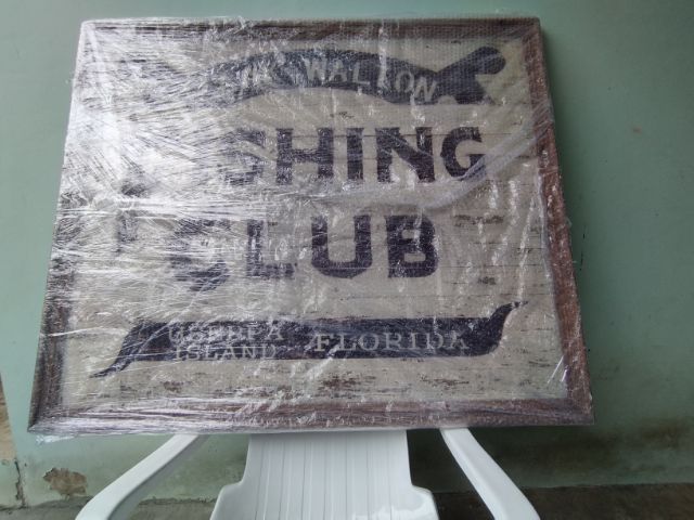 Vintage Style Izaak Walton Fishing Club USEPPA Island Florida Metal Sign ป้ายตกแต่งสไตล์วินเทจ ขนาด 115 × 85 ซม รูปที่ 3