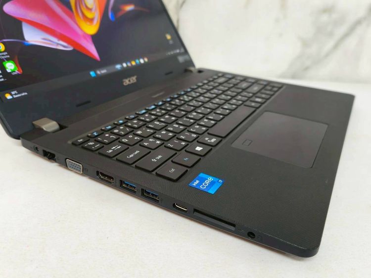 ขาย โน็ตบุ๊ค Acer TravelMate  Core i7 Gen11Ram 8 GB M.2 512GB จอ14นิ้ว Full HD IPS แบตเก็บนานๆ วินโดว์แท้ ราคา8,500บาท รูปที่ 2