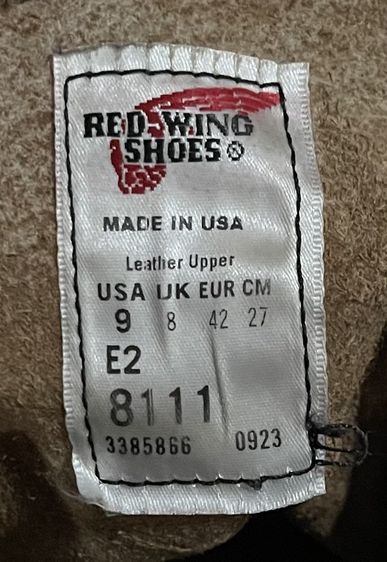 Red Wing 8111 Iron Ranger MADE IN USA 9EE UK8 EUR42 CM27 รูปที่ 15