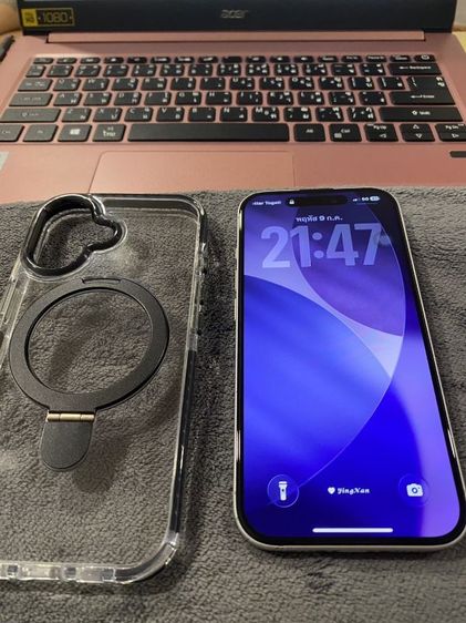 iPhone 16  ZP 128g. สีขาว ‼️จอเดิม แบตเดิม ประกันถึง 24/8/69‼️
