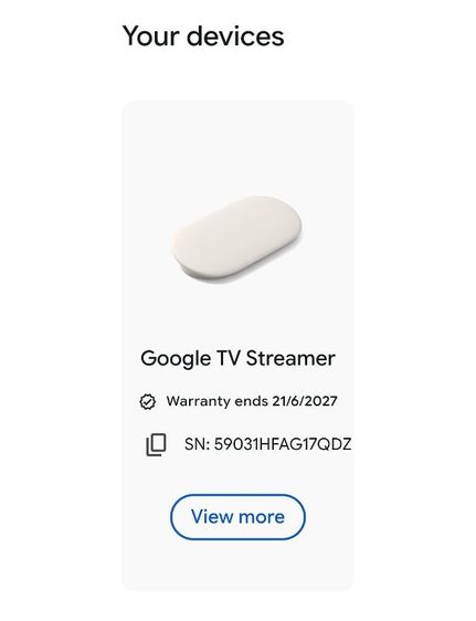 💥 GOOGLE TV STREAMER 4K สีขาว แท้ครบกล่อง อายุเครื่อง 10 วัน ลงทะเบียนรับประกันจากกูเกิ้ลแล้ว 💥 รูปที่ 2