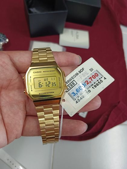 Vintage Casio Digital Gold Dial A168WEGM-9DF ของใหม่ป้ายห้อย  ยังไม่ผ่านการใช้งาน 