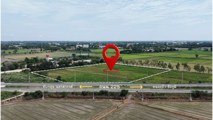 ขายที่ดิน 13-2-26 ไร่ ใกล้ที่ทำการอำเภอชุมแสง ติดทางหลวง 225 รูปที่ 2