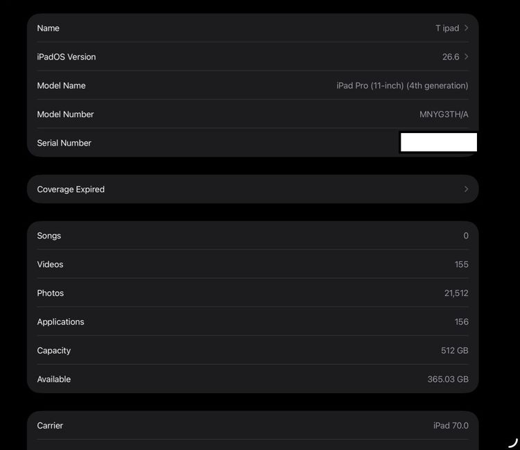 Apple iPad Pro 11" Gen 4 M2 512GB Wi-Fi + Cellular Full Set พร้อมอุปกรณ์แท้หลายรายการ รูปที่ 2