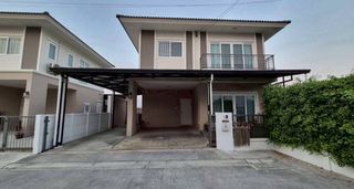 บ้านมือสอง 2 ชั้น 3 นอน 3 น้ำ 2 จอดรถยนต์+พื้นที่สวนข้างบ้าน