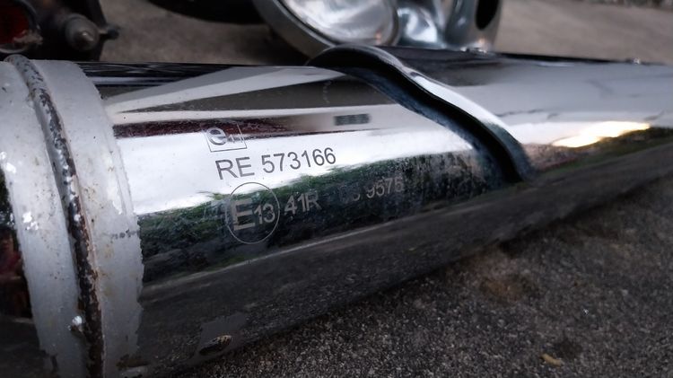 ปลายท่อไอเสียเดิมแท้ศูนย์ ตรงรุ่น Royal Enfield Continental GT 535 สภาพใหม่ รูปที่ 5