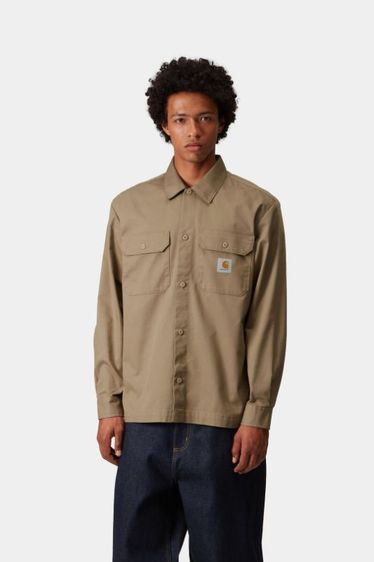 Carhartt WIP รุ่น L/S Craft Shirt สี Leather (น้ำตาลเบจ) ไซส์ S รูปที่ 13