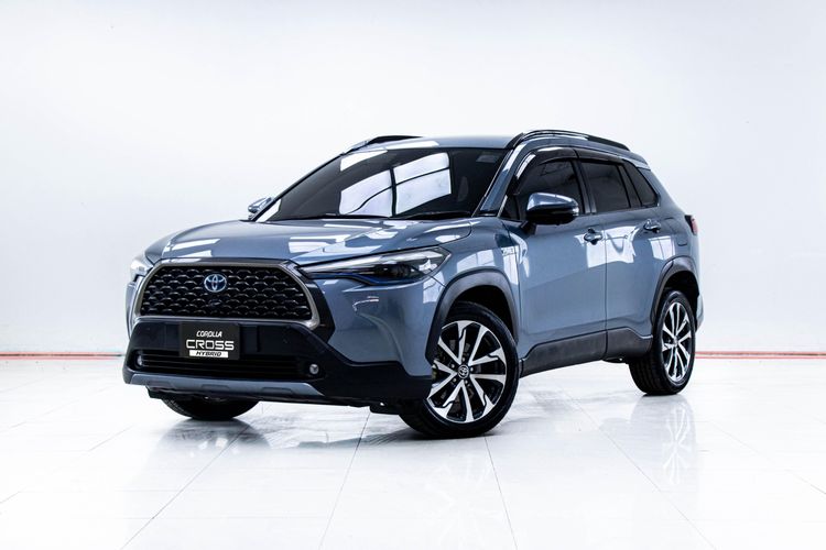 Toyota Corolla Cross 2021 1.8 Hybrid Premium Utility-car ไฮบริด ไม่ติดแก๊ส เกียร์อัตโนมัติ เทา