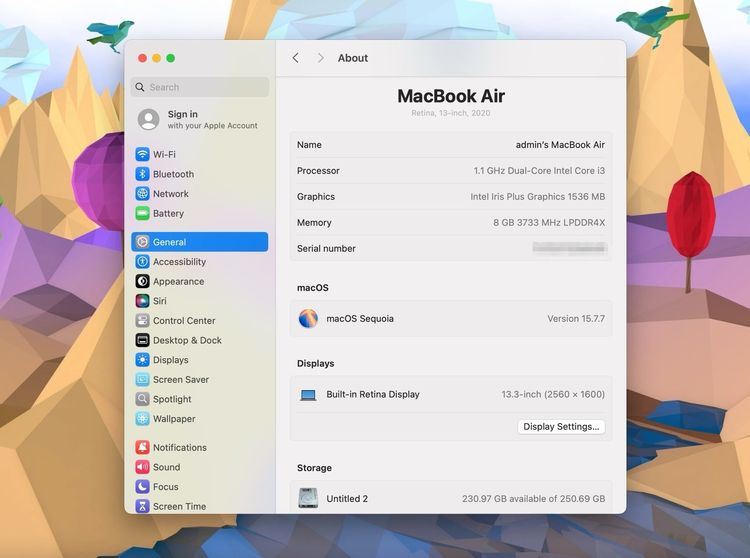 MacBook Air 13-inch 2020 Intel Core i3 Ram8GB SSD256GB Gold รูปที่ 13