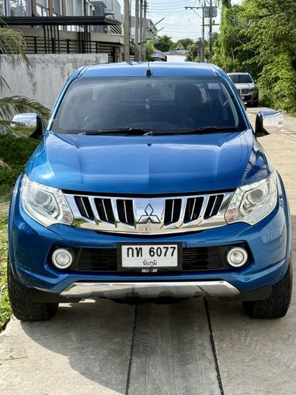 Mitsubishi Triton 2016 All New Double Cab 2.4 GLS Ltd Plus Pickup ดีเซล ไม่ติดแก๊ส เกียร์อัตโนมัติ น้ำเงิน รูปที่ 4