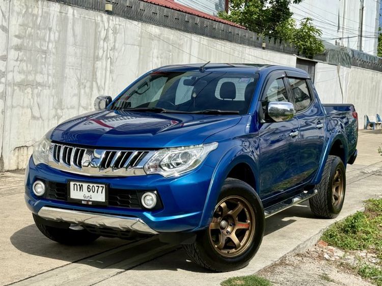 Mitsubishi Triton 2016 All New Double Cab 2.4 GLS Ltd Plus Pickup ดีเซล ไม่ติดแก๊ส เกียร์อัตโนมัติ น้ำเงิน รูปที่ 2