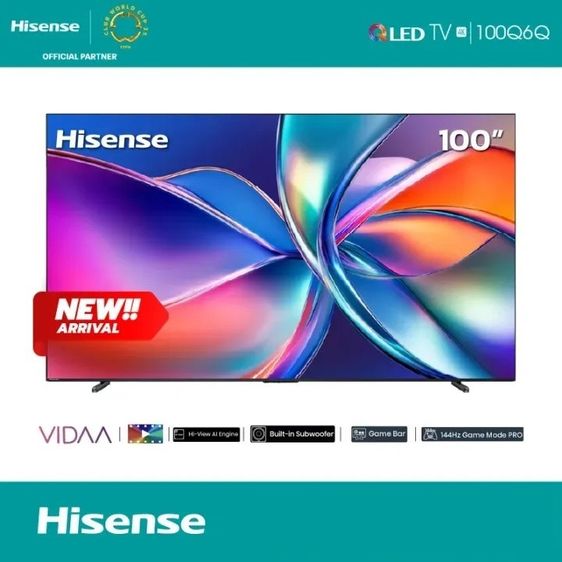 อื่นๆ Hisense 100 นิ้ว รุ่น 100Q6Q QLED 4K VIDAA Quantum Dot TV Smart TV Q6Q 2025