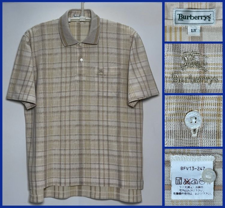 ⚠️รุ่นใหม่‼️เสื้อโปโล BURBERRY ของแท้ ลายสก็อตโทนสีน้ำตาล