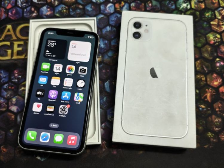 ขายมือถือไอโฟน11 iPhone 11 สีขาว 64gb สภาพสวย มีกล่อง สายชาร์จ สนใจคุยได้ครับ นัดดู-รับของได้ที่ พัทยา รูปที่ 2