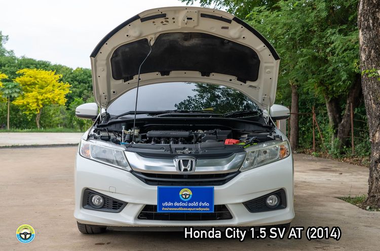 Honda City 2014 1.5 Sv i-VTEC Sedan เบนซิน ไม่ติดแก๊ส เกียร์อัตโนมัติ ขาว รูปที่ 3
