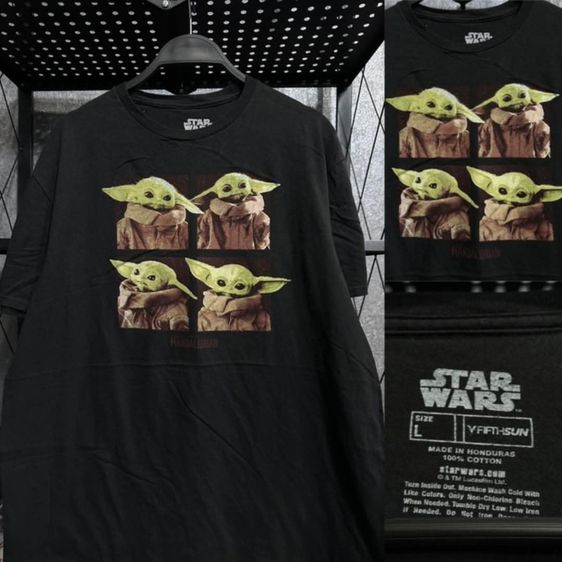เสื้อยืดลิขสิทธิ์แท้ลาย Grogu (Baby Yoda) จากซีรีส์ The Mandalorian ในจักรวาล Star Wars ผลิตโดยแบรนด์เสื้อผ้าลิขสิทธิ์ Fifth Sun