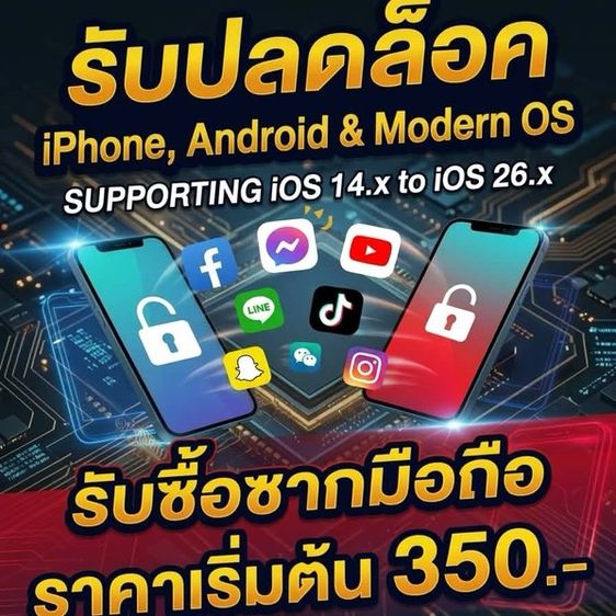 รับปลดล็อคมือถือแอนดรอยด์ iPhone