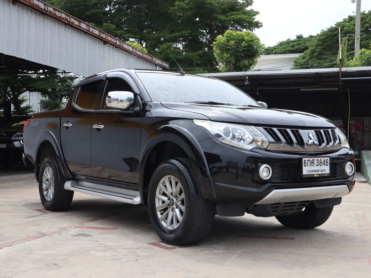 Mitsubishi Triton 2017 All New Double Cab 2.4 GLS Plus Pickup ดีเซล เกียร์อัตโนมัติ ดำ รูปที่ 2