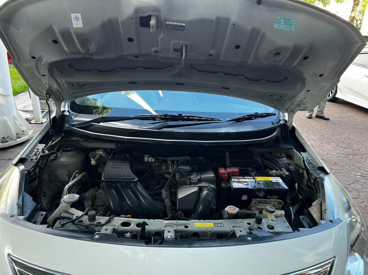 Nissan Almera 2014 1.2 E Sedan เบนซิน ไม่ติดแก๊ส เกียร์อัตโนมัติ ขาว รูปที่ 2
