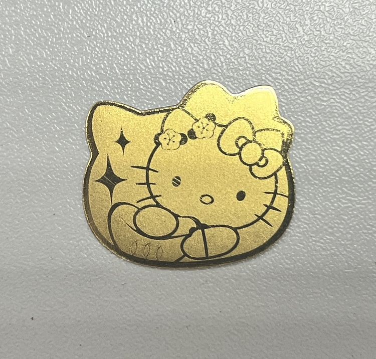 แผ่นทองคำแท้ Chow Tai Fook ลาย Hello Kitty น้ำหนัก 0.18 รูปที่ 4