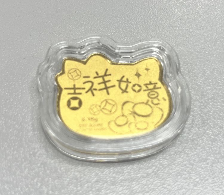 แผ่นทองคำแท้ Chow Tai Fook ลาย Hello Kitty น้ำหนัก 0.18 รูปที่ 2