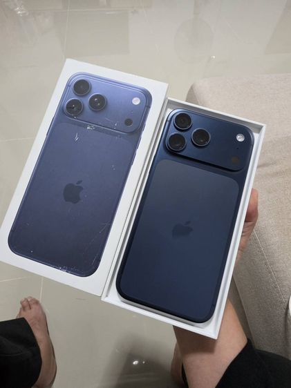 iPhone 17 pro max 256 gb deep blue แบต 100%รอบชาร์ต 4ประกัน มิถุนา 70