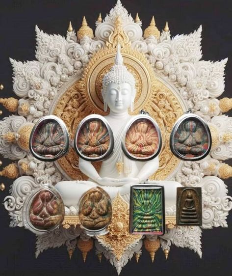 พระปิดตาจัมโบ้หลวงพ่อแพ เนื้อลายสายรุ้ง-ผงใบลาน พระสมเด็จสายรุ้ง-แพ พัน รูปที่ 2