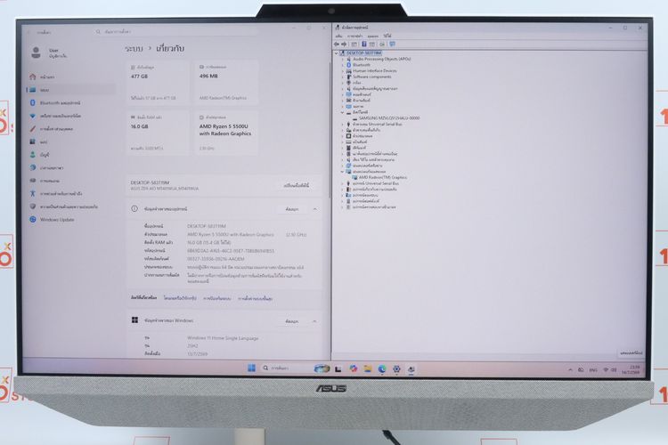 ALL-IN-ONE ASUS ZEN AIO 24 RYZEN 5 5500U RAM16.512GB รูปที่ 5