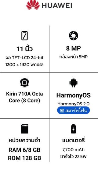 ขายครับผม Huawei Matepad SE 11นิ้ว ครบยกกล่อง สภาพใหม่ๆ95% เครื่อง 3เดือนกว่าครับ ซื้อมาไม่ได้ใช้ ประกันศูนย์ไทยถึง 03/2027ขาย3390ครับผม รูปที่ 11