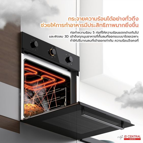 FOTILE เตาอบฝัง รุ่น KSG7007A 70 ลิตร กระจกนิรภัย ภายในเซรามิก ทนความร้อน (สินค้าตัวโชว์) รูปที่ 5