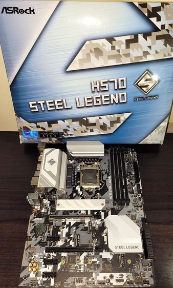 ขาย เมนบอร์ด LGA 1200 Asrock H570 Steel Legend DDR4 4800 (Gen 10-11) 3x M.2 SSD 6x SATA3 B560 H510 Z590 รูปที่ 3