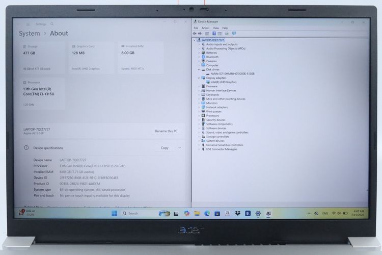 ACER ASPIRE LITE 15 Core i3-1315U RAM8.512GB รูปที่ 2
