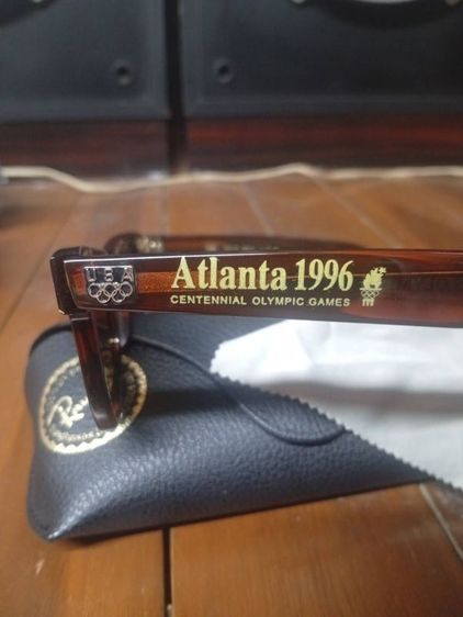 Vintage B&L RAYBAN WAYFARER  OLYMPIC 1996 ATLANTAMADE IN USAตัวฉลอง 100 ปี โอลิมปิคของแท้ 100 % สภาพนางฟ้าสวยมากๆSize 5022 ขนาด 50 mmเลนส์แท้ตรงรุ่น รูปที่ 4