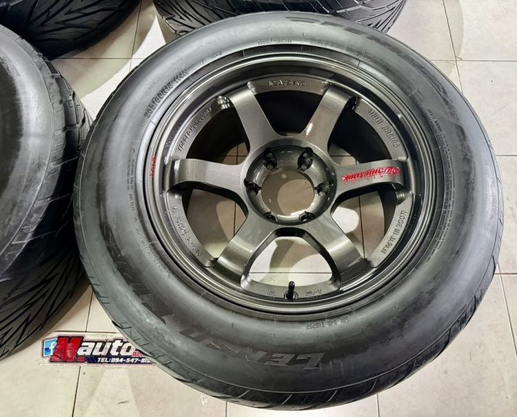 TE37SUV 18x9 ET0 6x139 เทากับหยอดแดง พร้อมยาง 265 60 18 รูปที่ 4