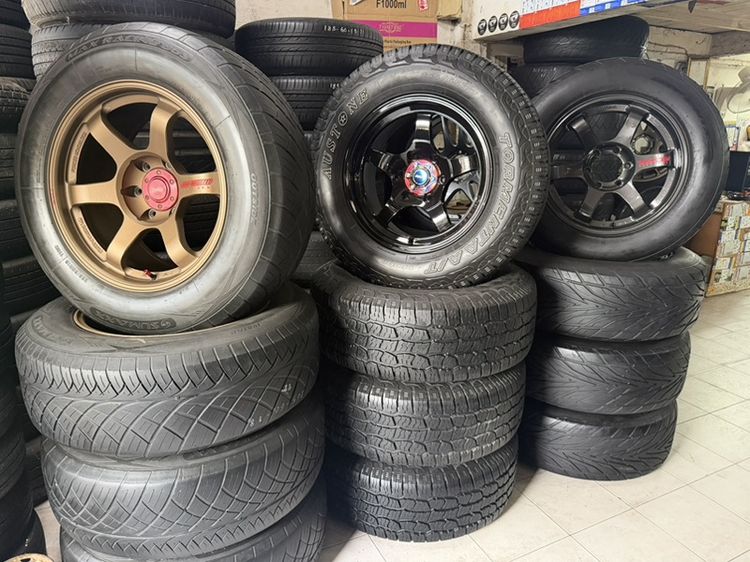 TE37SUV 18x9 ET0 6x139 เทากับหยอดแดง พร้อมยาง 265 60 18 รูปที่ 13